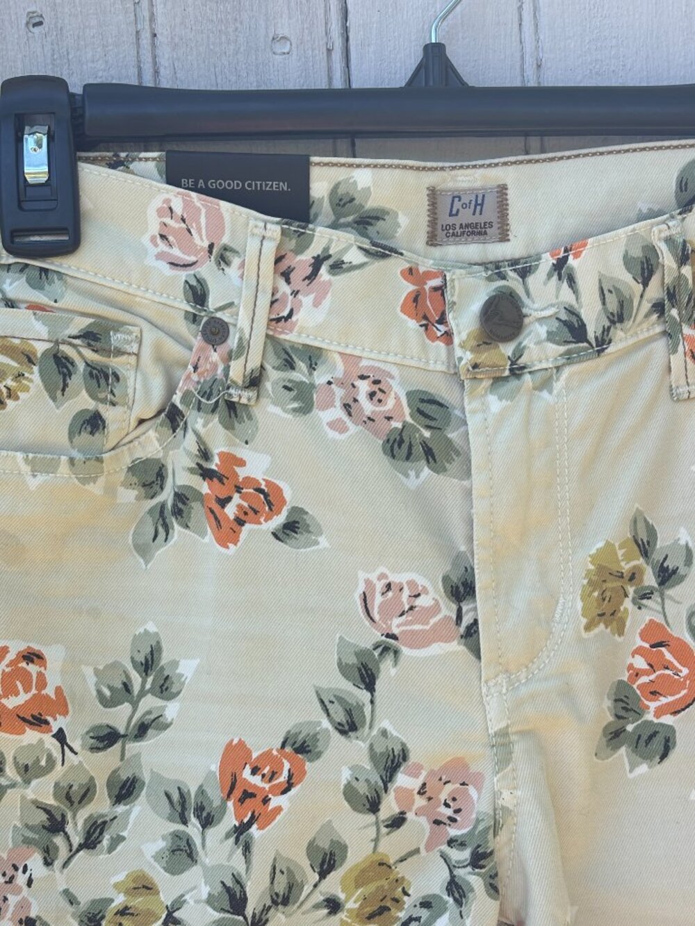 NWT Citizens of Humanity Thompson Skinny Jeans Petite Rose Floral Print Size 29 - Picture 2 of 7